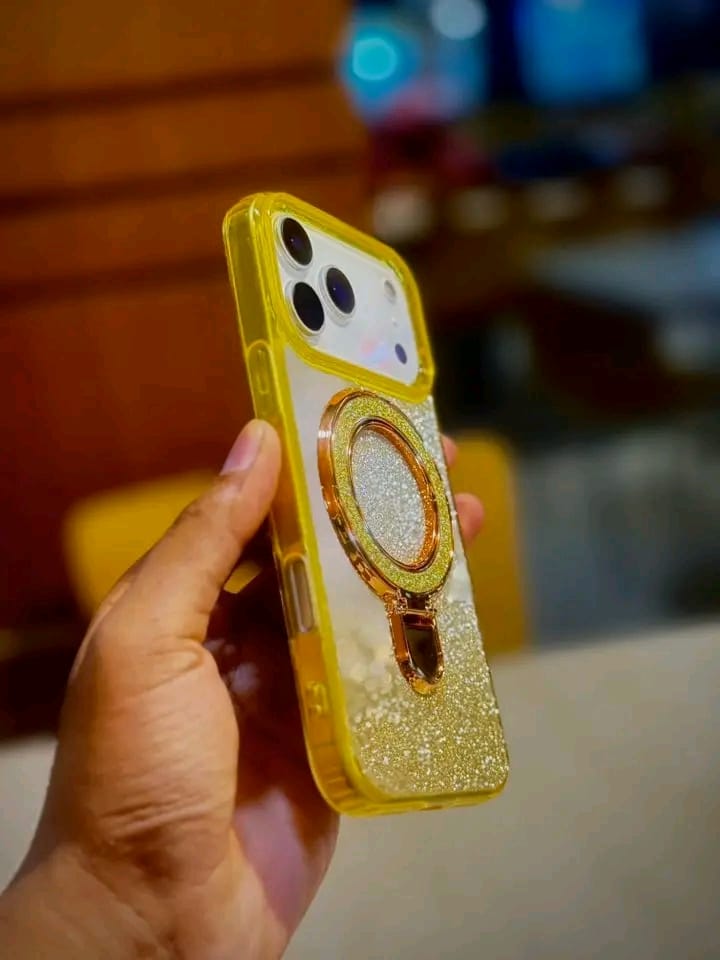 Golden Glitter Ring Case