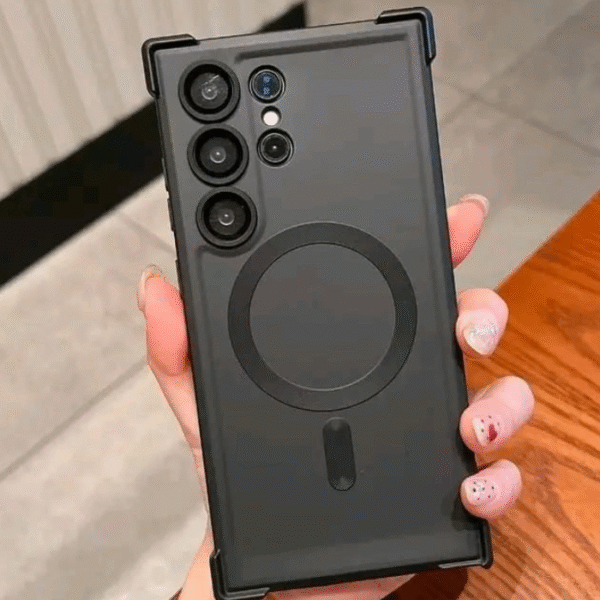 Premium Air Cushion Protective Black Magsafe Cover - Samsung